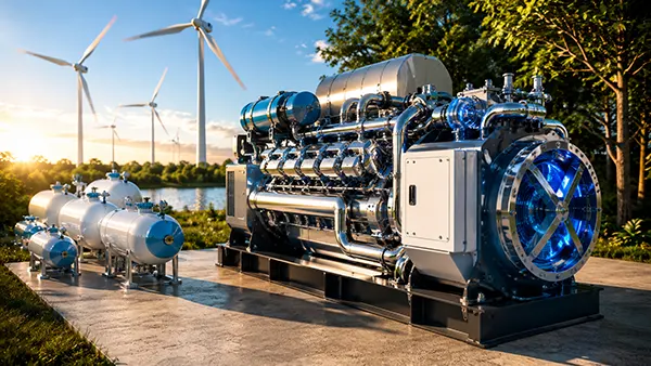 Industrial hydrogen engine